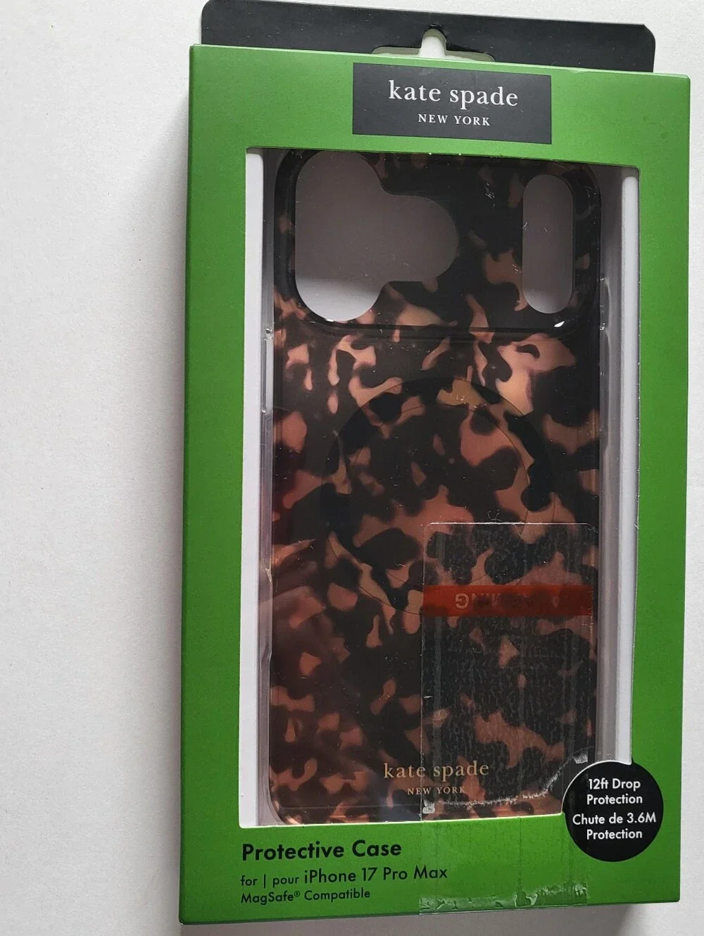 kate spade Tortoiseshell Pattern Phone Case - Black & Brown